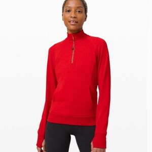Lululemon quarter-zip Scuba hoodie red size 6